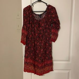 Floral Patterned Pink Dress